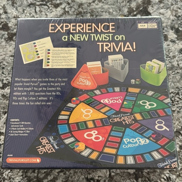 NEW Trivial Pursuit Greatest Hits 80s 90s NIB sealed - Picture 2 of 2